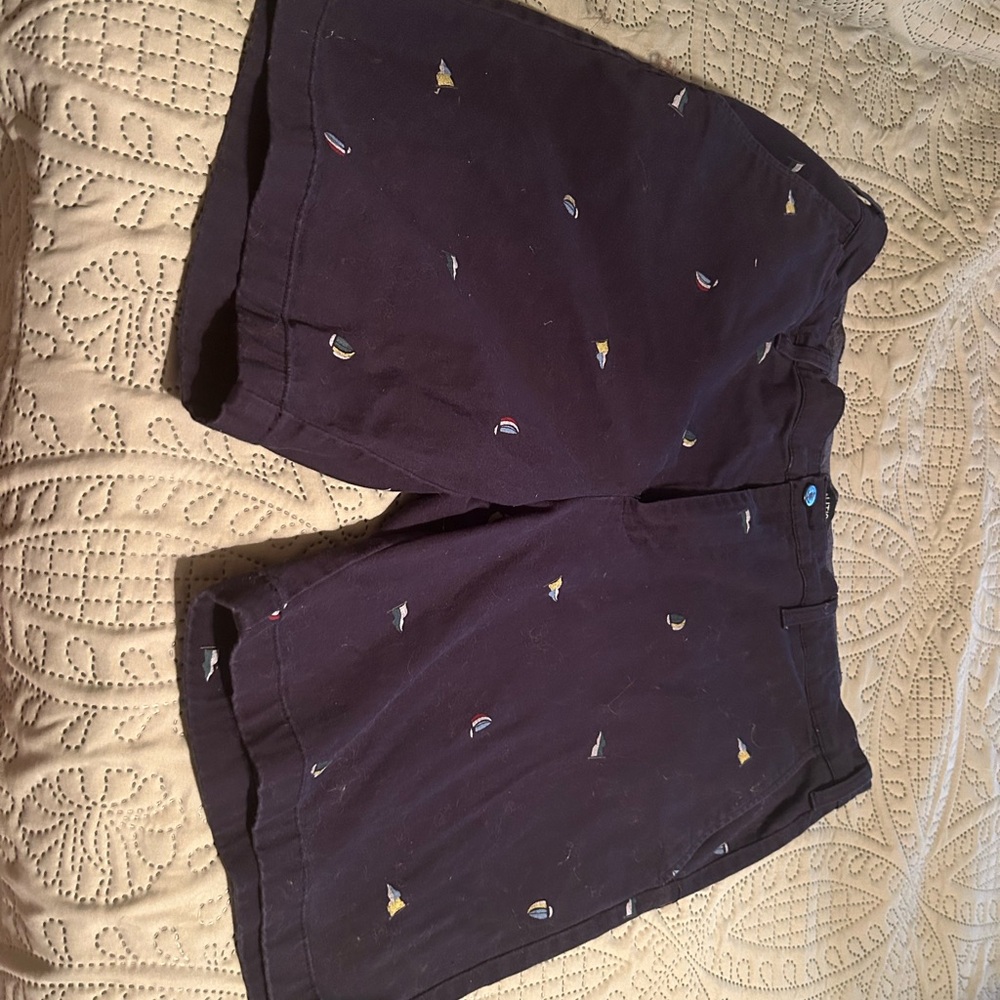 Nautica Blue Bermuda Shorts with Nautical Pattern